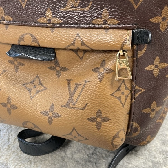 Louis Vuitton Reverse Monogram Palm Springs Backpack PM Brown Logo - Picture 4 of 17